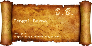 Dengel Barna névjegykártya